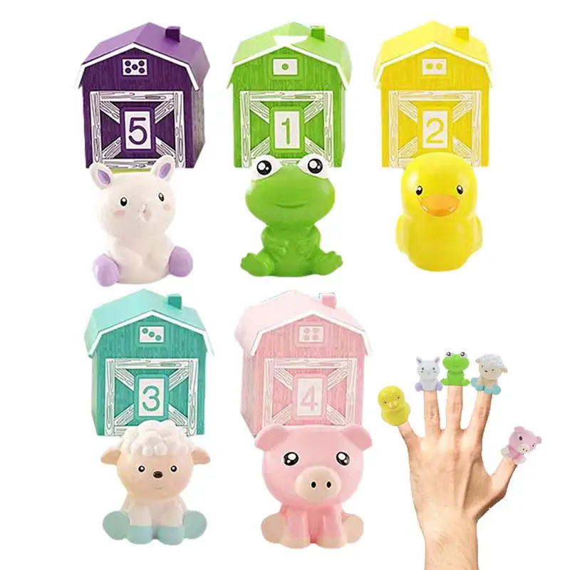 Toddler Sorting Toy Cute Finger Puppets For Shapes Matching Pre-Kindergarten Toys For Rewards Interaction Birthday Gift Early