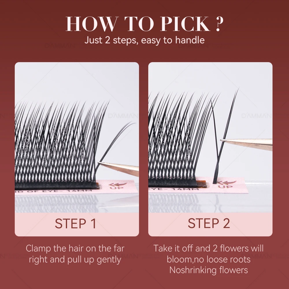 다만 12줄 폭스 YY 모양 속눈썹 연장 0.07mm D 컬 Y 모양 속눈썹 연장 믹스 9-14mm YY 폭스 아이 속눈썹 메이크업 도구