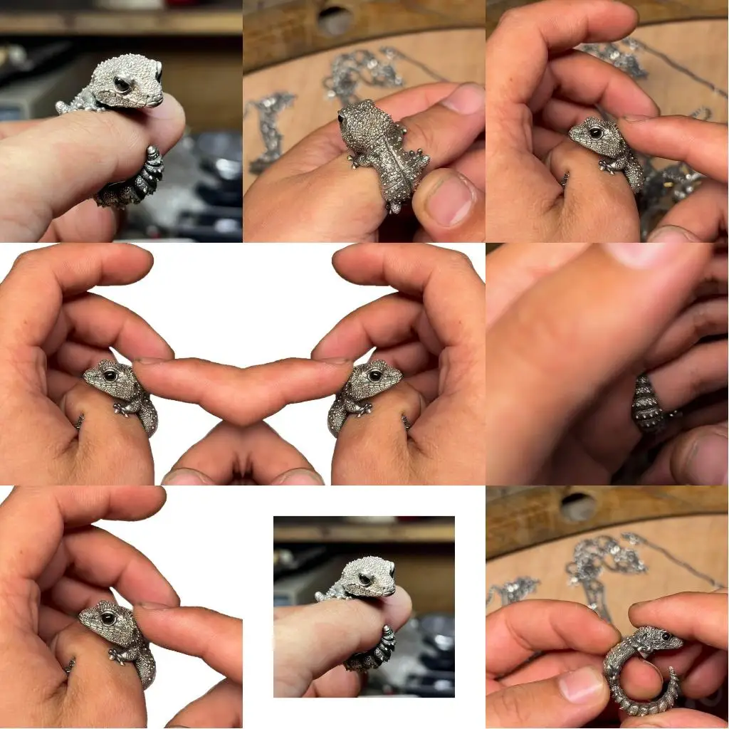 Ring Adjustable Open Alloy Statement Jewelry, Silver Tone Textured Wrap Ring for Daily Wear Looks, Party Styling, and Bold Hand
