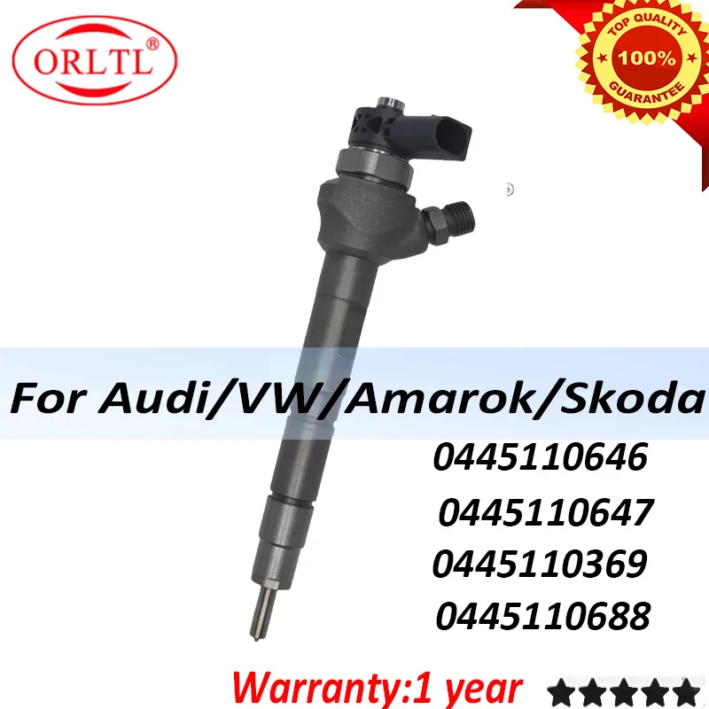 

0445110647 0445110369 Common Rail Injector 0445110688 0445110646 Fit For VW AMAROK/CADDY/GOLF/Audi 03L130277Q 03L 130 277 J ORLT