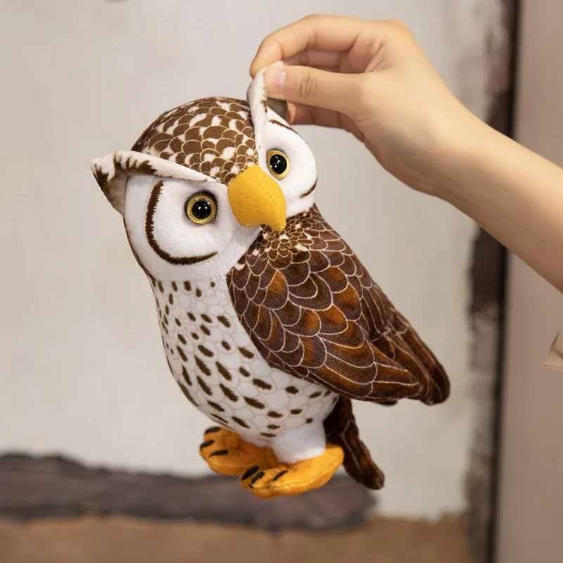 Lebensechte Adler Eule Plüschtiere Weiche Kuscheltiere RealLife Vogelpuppen Heimdekoration für Kinder Kinder Jungen Geburtstagsgeschenke