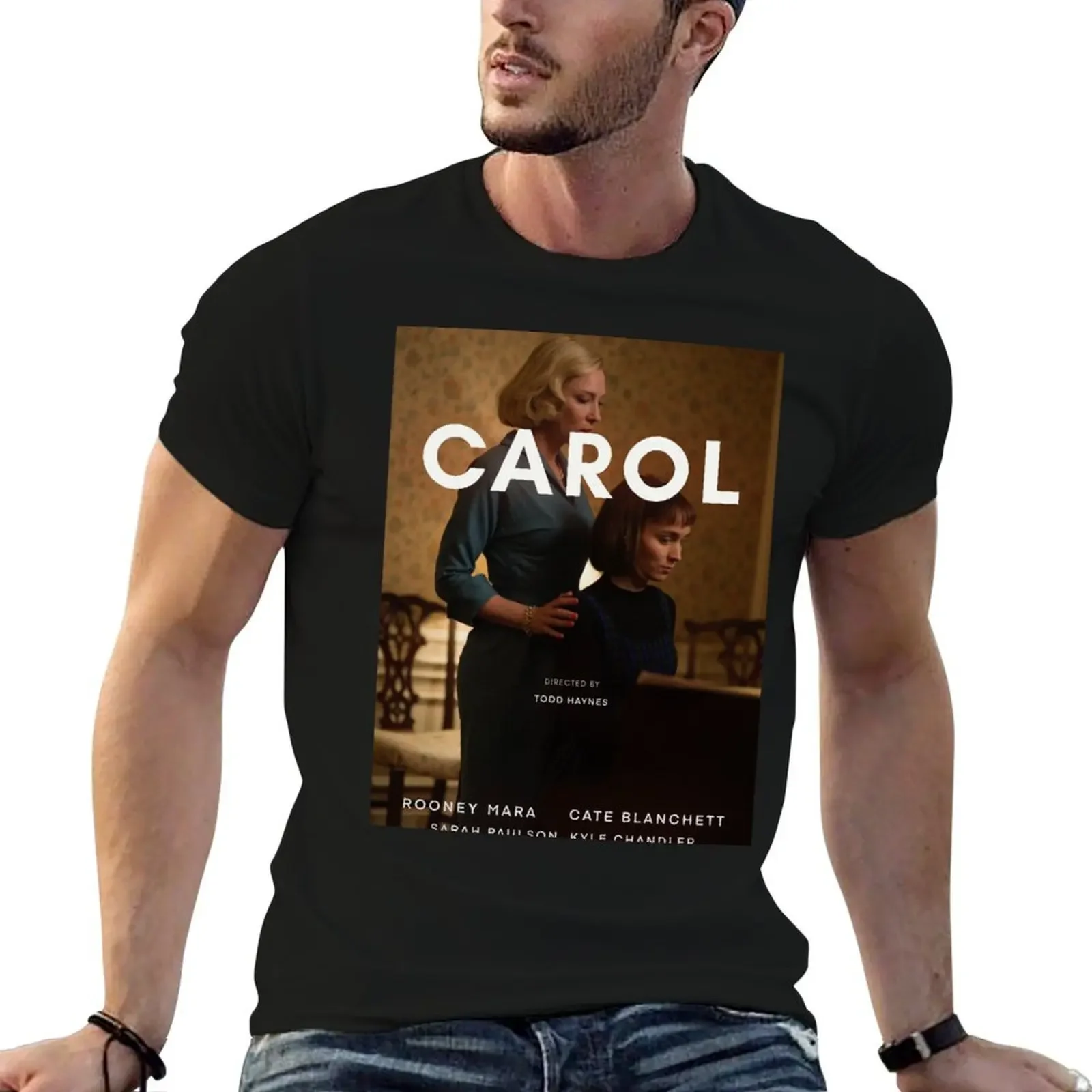 Carol 2015 alternative film movie poster 2 T-Shirt plus size tops sweat Aesthetic clothing vintage t shirts mens t shirt graphic