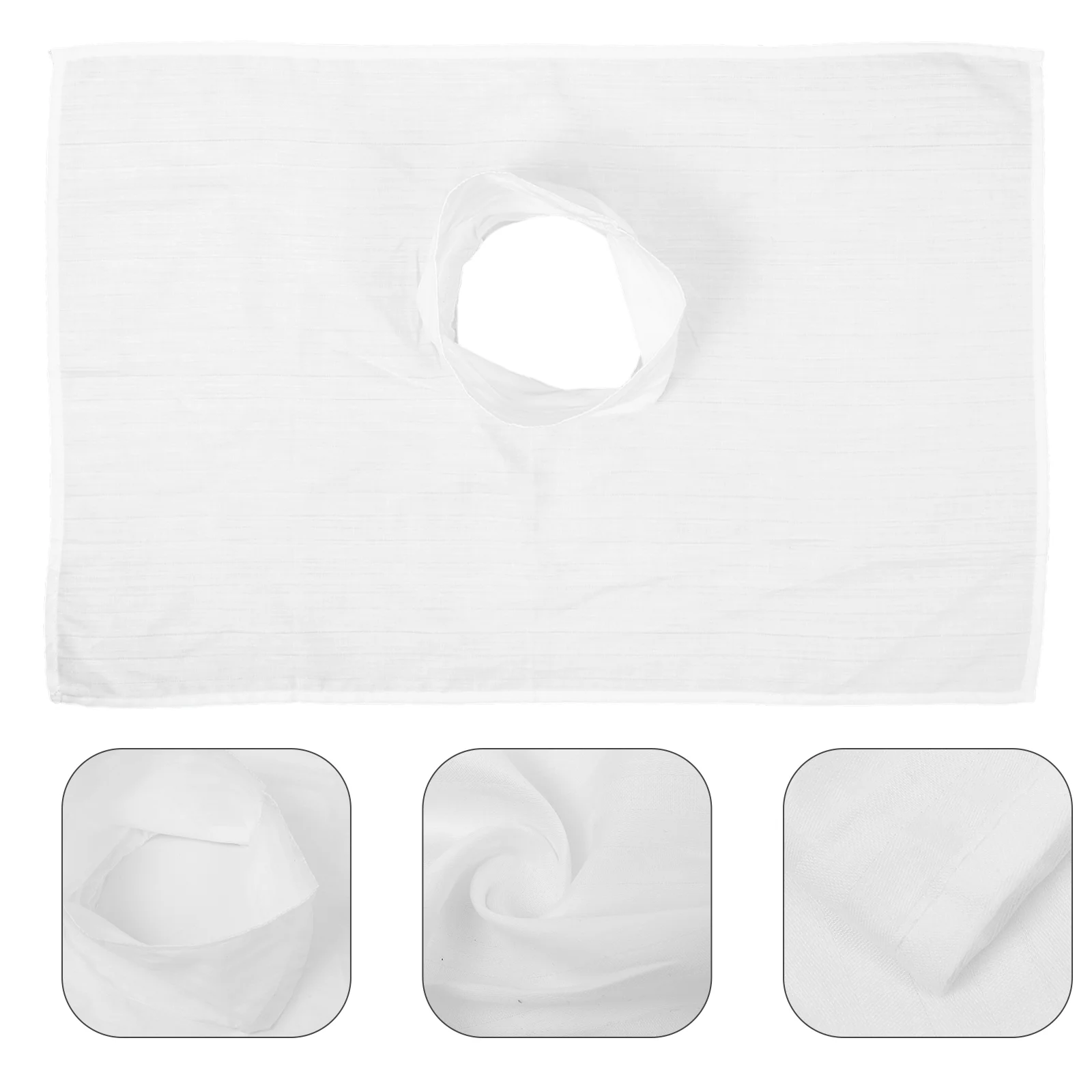 

Facial Masks Massage Table Towel Supplies Cushion Headrest Beauty Salon Face Pad Supply White Satin Cloth