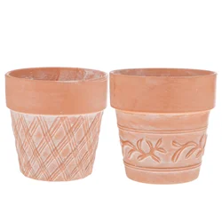 2 Pcs Terracotta Flower Pot Pots for Plants Planter Creative Flowerpot Bulk Succulent Ceramics Container Tabletop Decoration