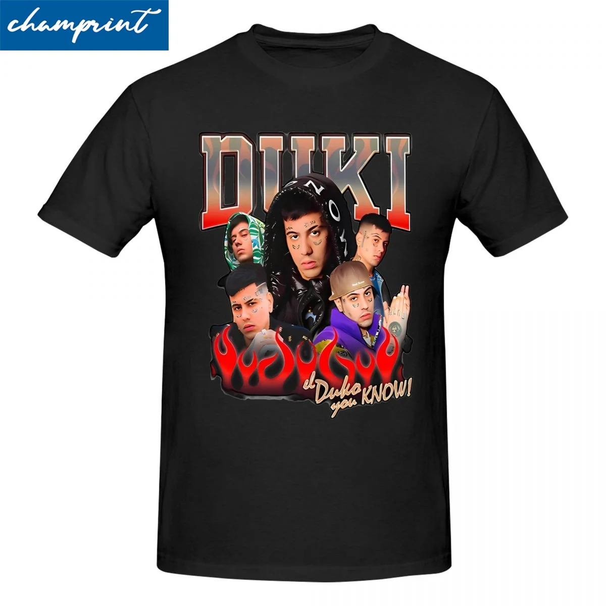 Duki Trap Rap T Shirt For Men Women Cotton Clothes Funny Duko Music Argentine Music Round Neck Short Sleeve