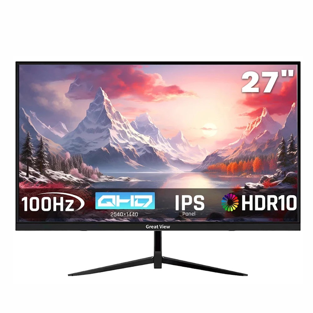 Gaming-Monitor 27" 2560x1440 IPS-Bildschirm 100Hz Bildwiederholrate HDR10 3ms Reaktionszeit Geringes Blaulicht & Flimmerfrei 300cd/m Gaming-Computer Erweiterungsdisplay für XBox PS4/5 Switch Laptop