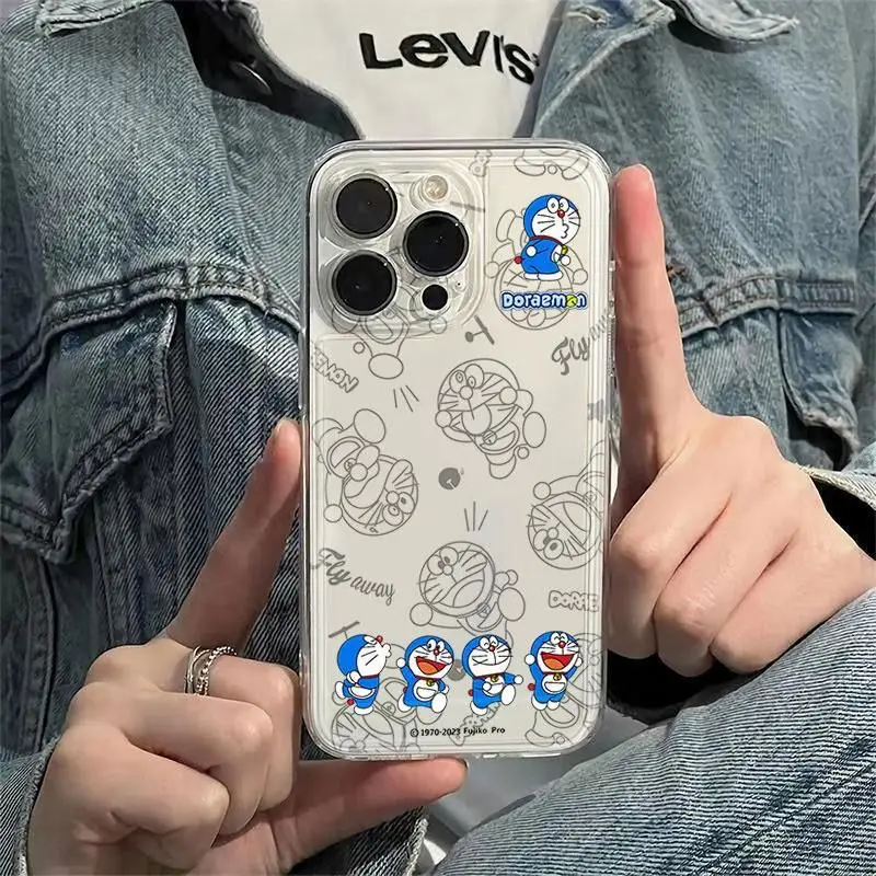 TR23 Doraemon Soft Case for iPhone 16 15 14 Plus 13 Mini12 11 Pro X XS Max XR 8 7 6 6S 5 5S SE