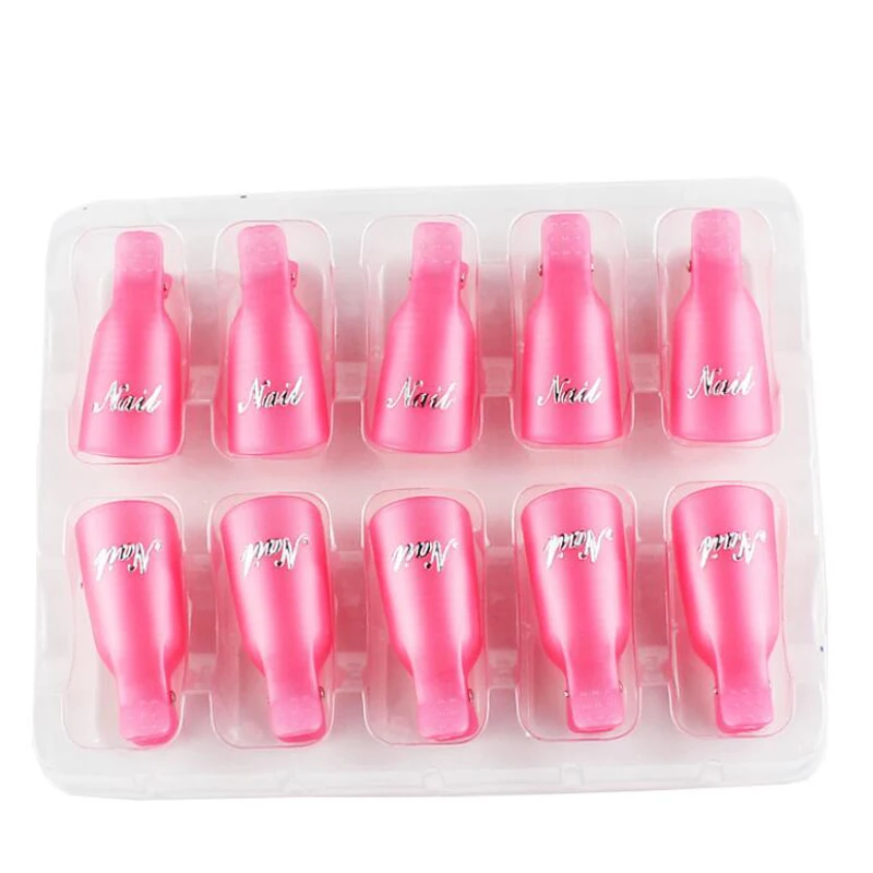 Reusable Nail Polish Remover Clip Fingernail Toe Nail Wash Remover Tools Nail Art Wraps Detachable Accessories Nail Soaker Caps