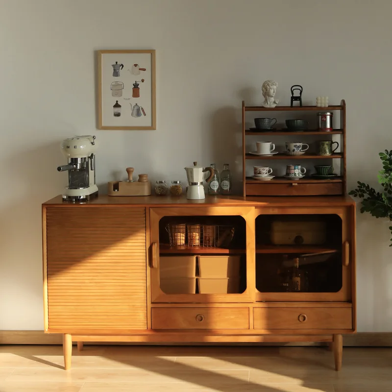 

Against Wall Dinning Side Cabinet Storage Kitchen Household Glass Living Room Cabinet Indoor Tea Home Furniture Armadio XY40GZ