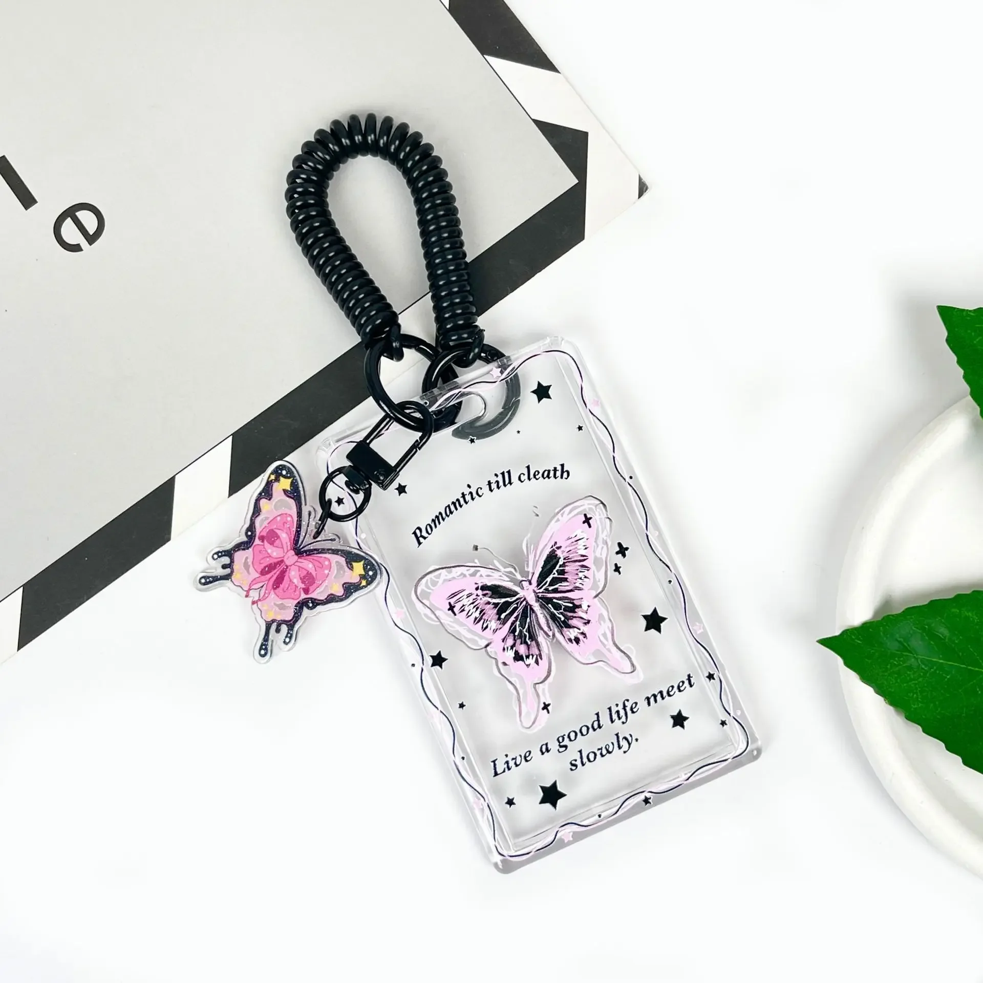 INS Acrylic Transparent Card Sleeve Idol Storage Access Control Small Card Hard Shell Double Card Protective