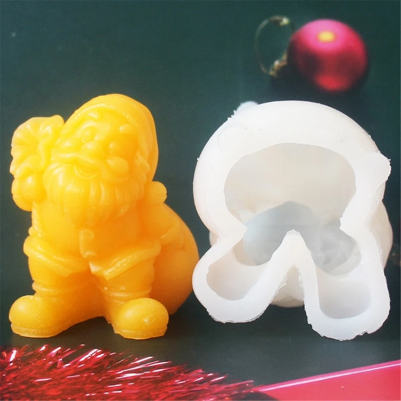 Santa Silicone Craft Molds Silicone Santa Craft Molds for Christmas Themed Dessert and Squeeze Toy Drop Shipping