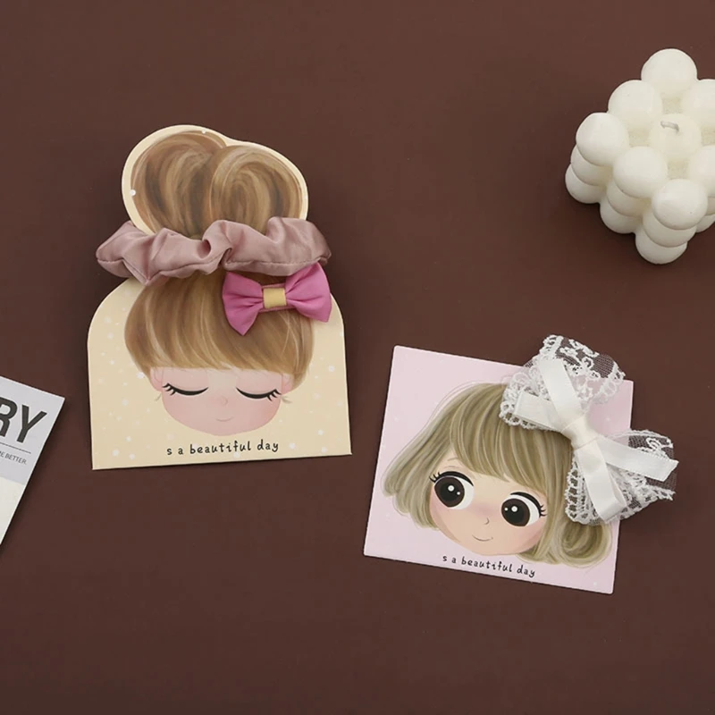 652F 100 Pieces Hairband Packing Paper Cards Cardboard Hair Accessory Holder Hair Accessory Cards Kraft Paper Material