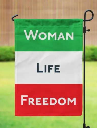 Iran Protest Garden Flag AAL HHM WZZ yyi