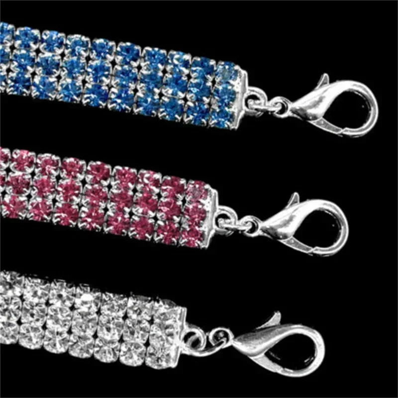 Bling Rhinestones Pet Collars Glitter Pendant Dog Collar Adjustable Crystal Cat Collar Pets Necklace for Small Cat Dog Puppy