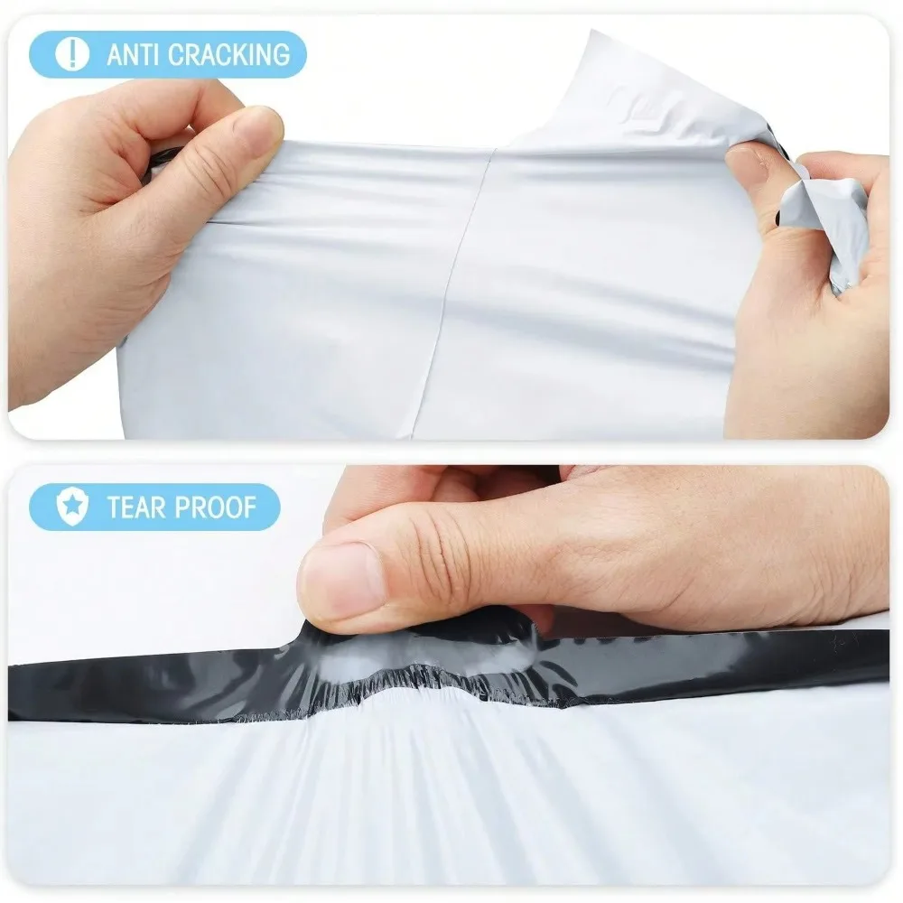 100pcs Self-adhesive Packaging Bag Sealing Waterproof Sealed Express Mail Bag Express Logistics Dustproof Mailing Shipping Bag - view 2