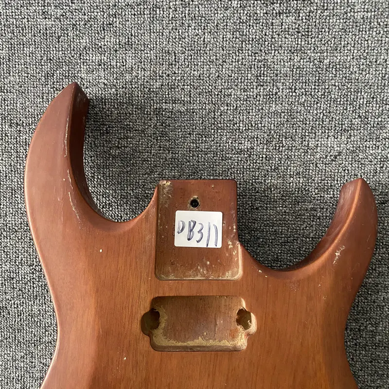 DB311 Floyd Rose Tremolo Electric Guitar Body  Solid Redwood HH Pickups DIY Guitar PARTS with Damages Replace