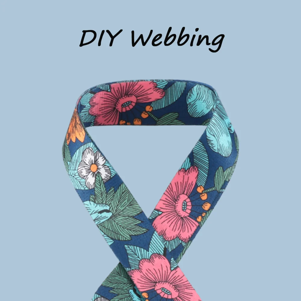 5/10/20/50yards 38mm Nylon Webbing High Quality Printed Fashion Flowers Series Precision Weaving Bag Replacement Belt DIY Crafts