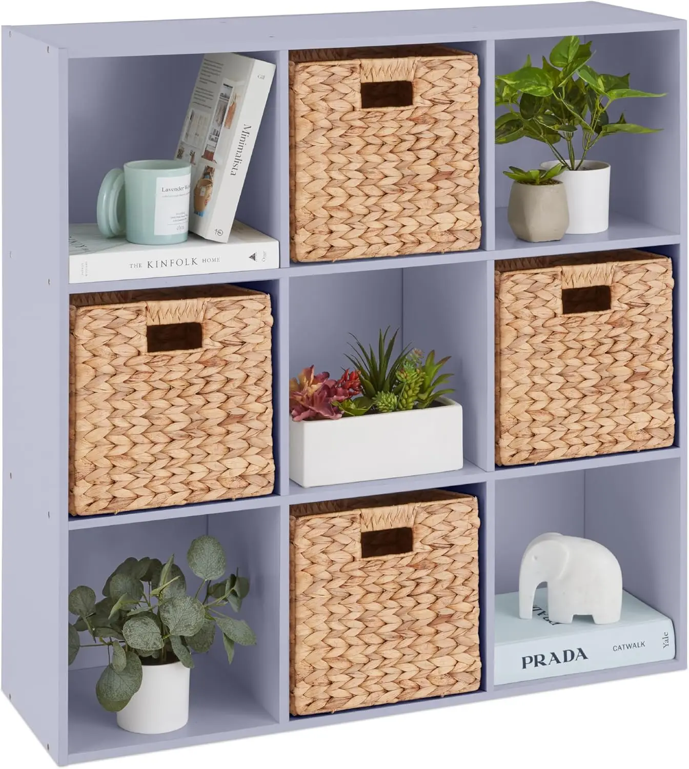 9-Cube Storage Organizer, 13.5in Shelf Opening, Bookcase, Display Shelf, Customizable w/ 3 Removable Back Panels