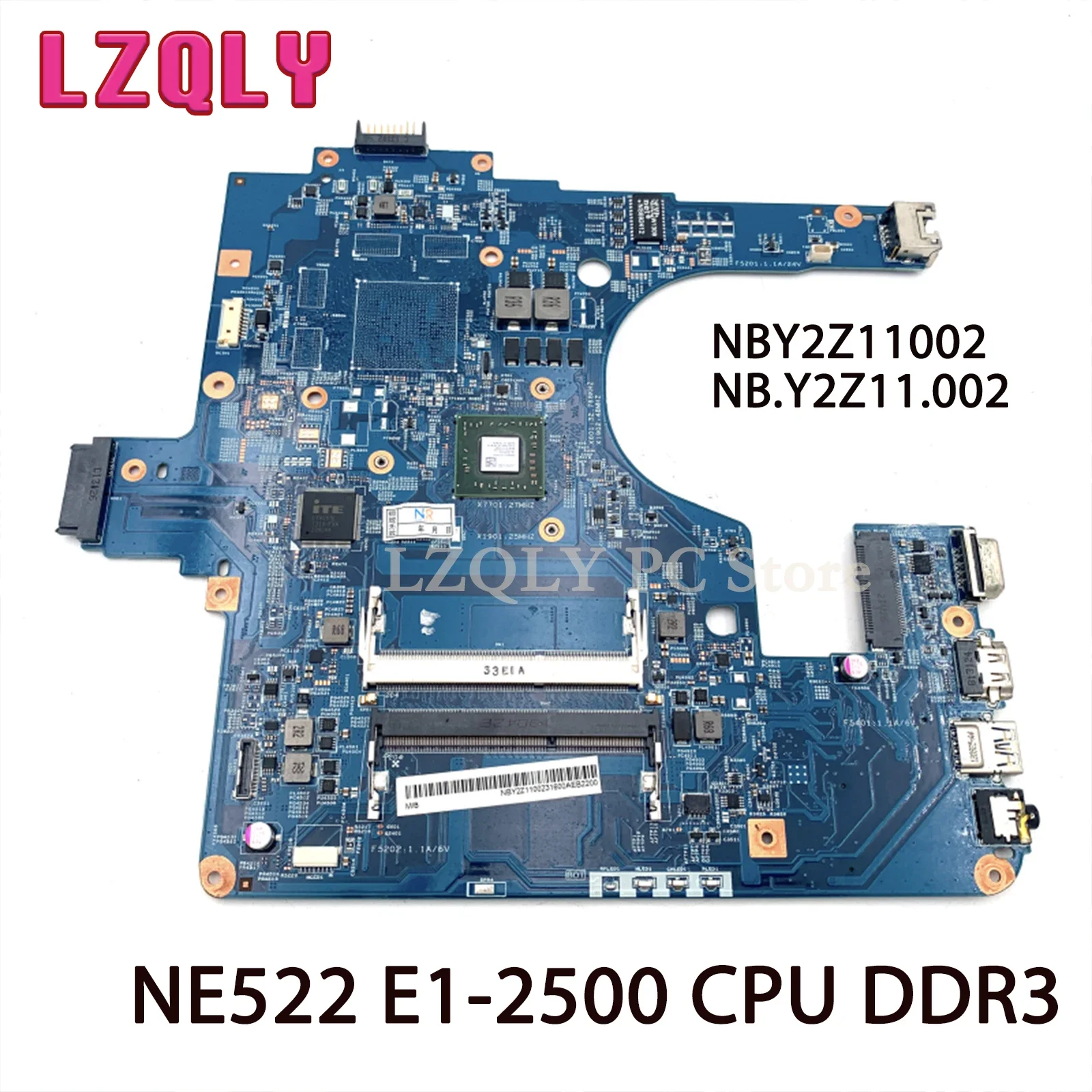 LZLQLY For Acer GATEWAY NE522 E1-2500 CPU DDR3 NBY2Z11002 NB.Y2Z11.002 48.4ZK05.01M Laptop Motherboard Main Board Full Test