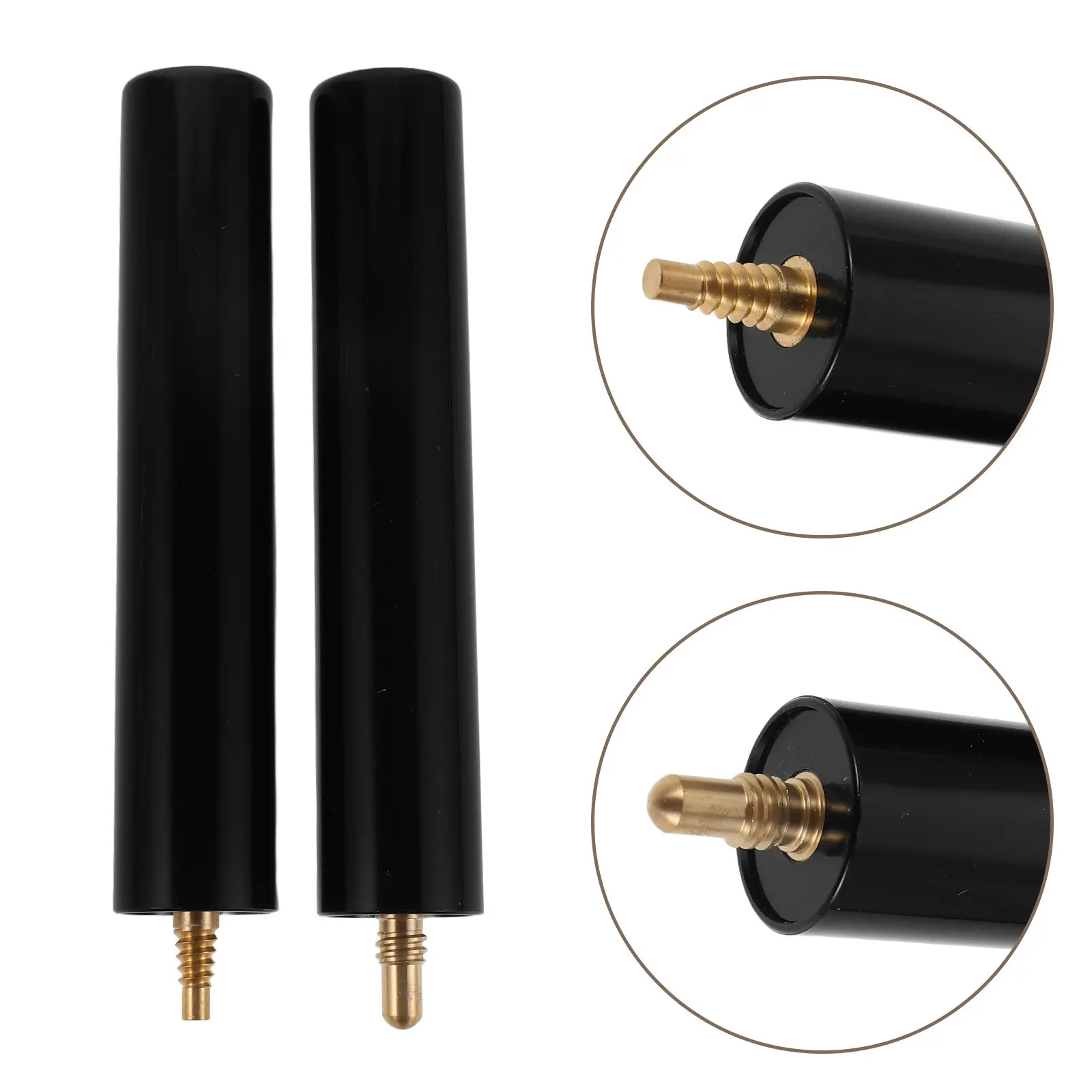 

2Pcs Billiards Pool Cue Extension Bumper stick Lengthener for Enhanced Accuracy Easy Install Portable Cue Accessory