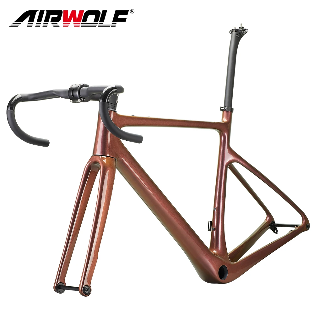 2023 New Arrival 700*40C Full Carbon Bike Gravel Frame A5 Carbon Bicycle Cyclocross Frame Road Bike Gravel Frame Handlebar Stem