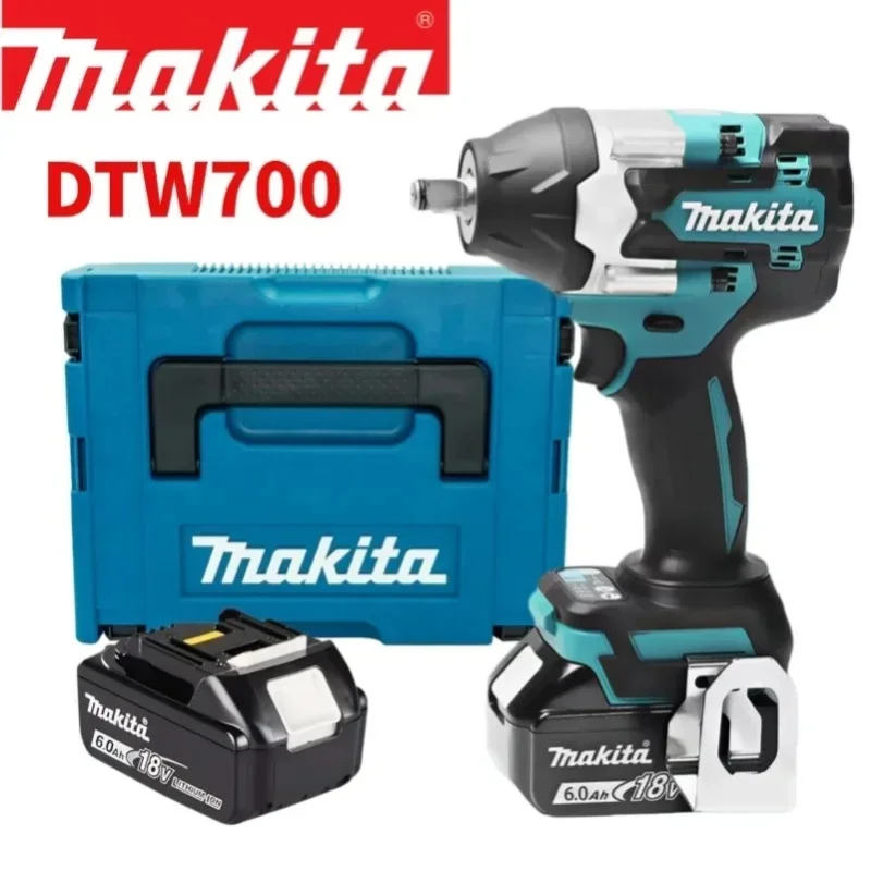 Original Makita DTW700 18V Akku-Schlagschrauber, 1000 Nm großes Drehmoment, variable Geschwindigkeit, robustes Werkzeug für Karosseriewerkstätten.