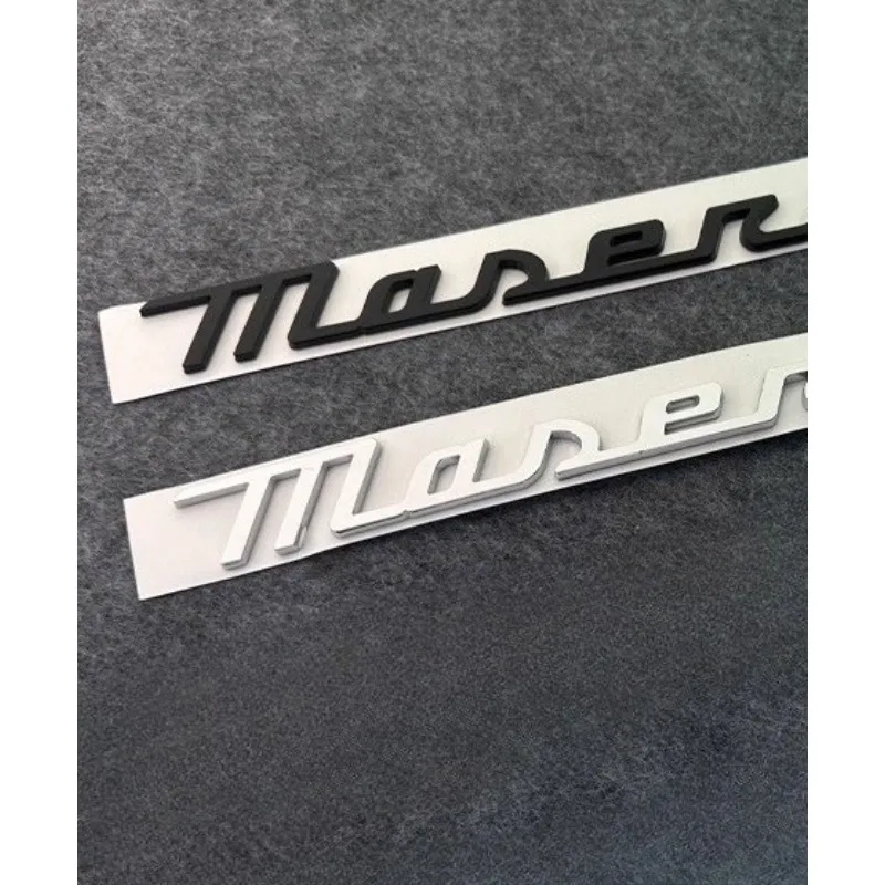 Naklejki boczne z nowym logo w formie liter, wykonane z tworzywa ABS, do samodzielnego montażu, pasujące do modeli Quattroporte, Levante, Ghibli, Trofeo GT – akcesoria.
