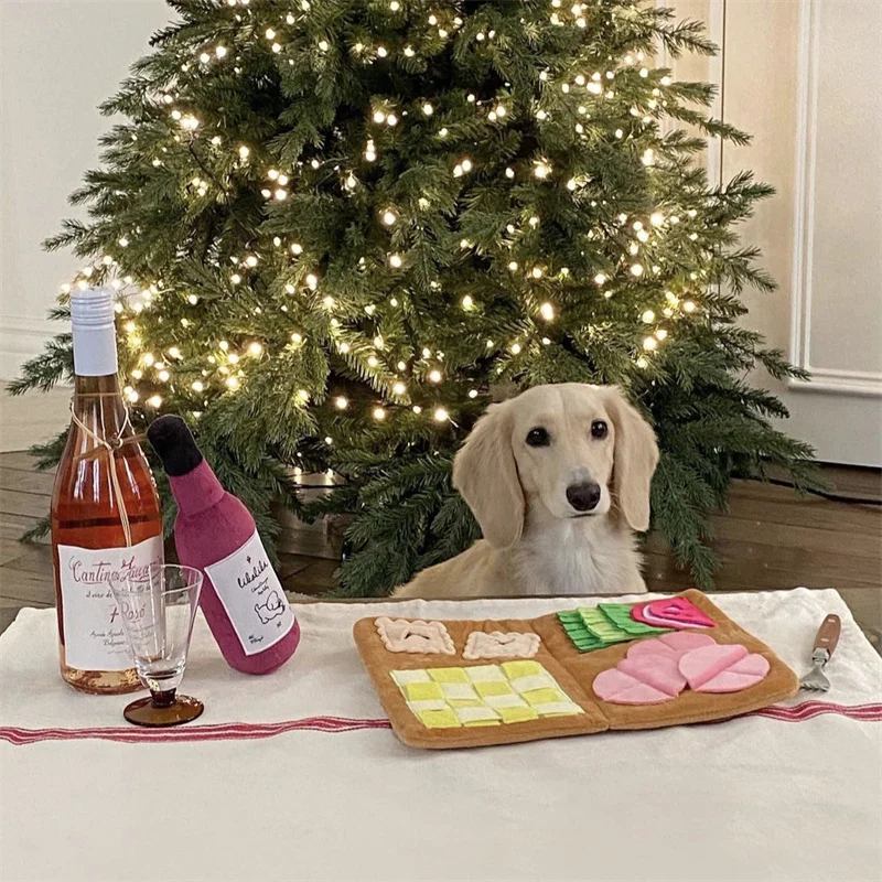 Tappetino da annusare per cani tappetino multifunzionale per l'alimentazione del cane Busters per la noia per cani con burattini giochi per cani e Dispenser per dolcetti