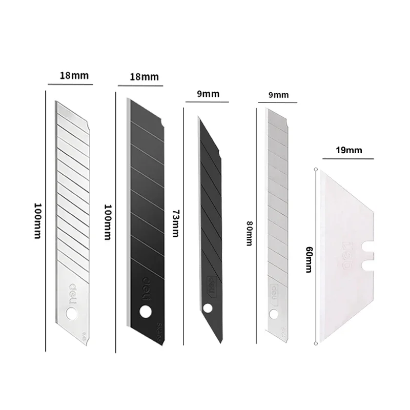 ديلي 10/30/50 قطعة شفرات 9 مللي متر/18 مللي متر/T-شكل عرض سبائك الصلب شفرات حادة للمنزل المدرسة الحرفية صندوق ورقي أداة القطع #6