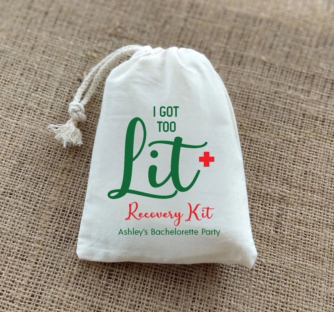 25 PCS I Got Too Lit Recovery Kit-Bachelorette Party- Hangover Kit-Recovery Kits- Survival Kit-Birthday Party