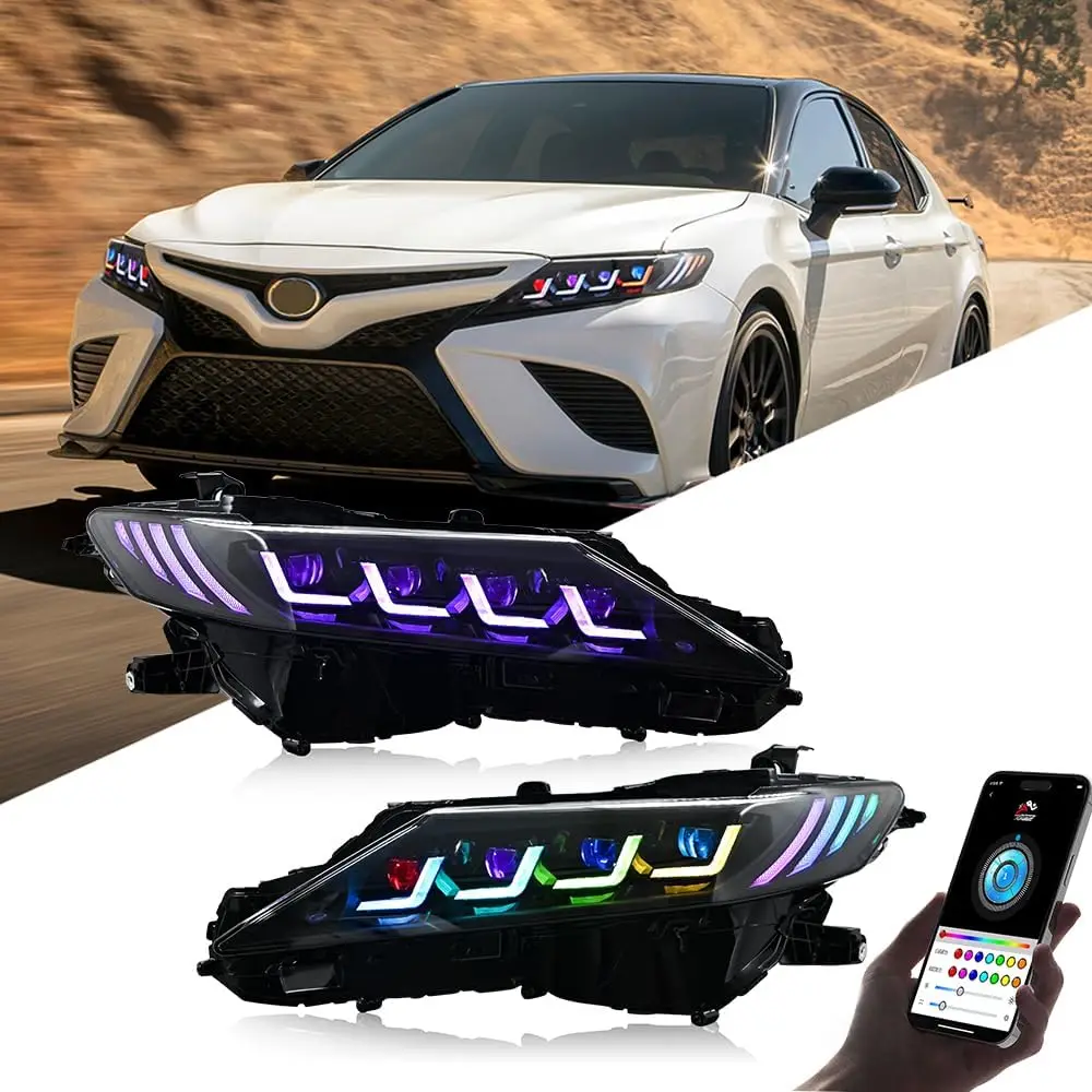 

Фара RGB для Toyota Camry 2018-2023 SE LE XSE XLE 2018-2023 TRD последовательный указатель поворота пассажира
