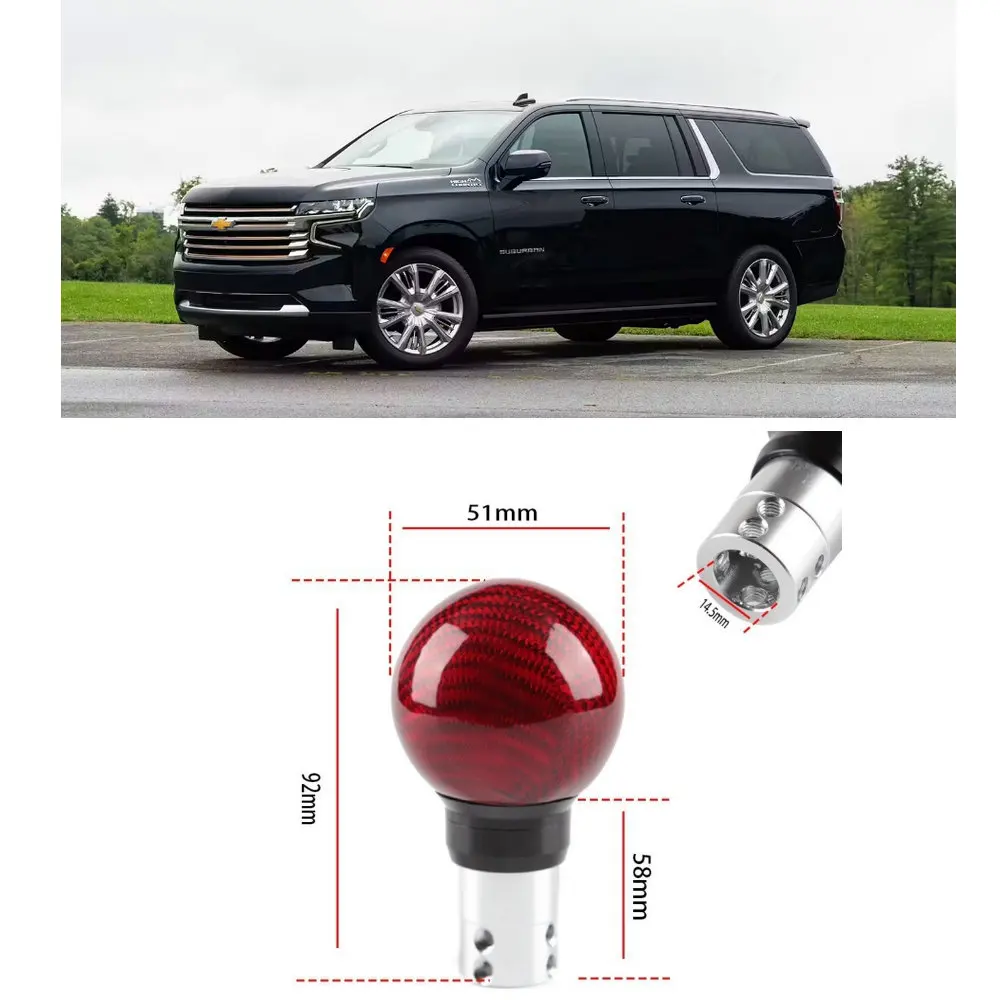 Universal Modified Carbon Fiber Shift Knob For Chevrolet  Suburban Traverse pickup trax camaro corvette Colorado tahoe bolt ev