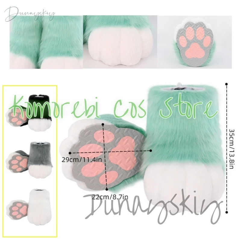 

Fursuit Cosplay Paw Shoes Furry Cosplay Rubbit Cat Boots Accessories Cute Fluffy Animal Manga Party Cos Wearable Unisex Costume