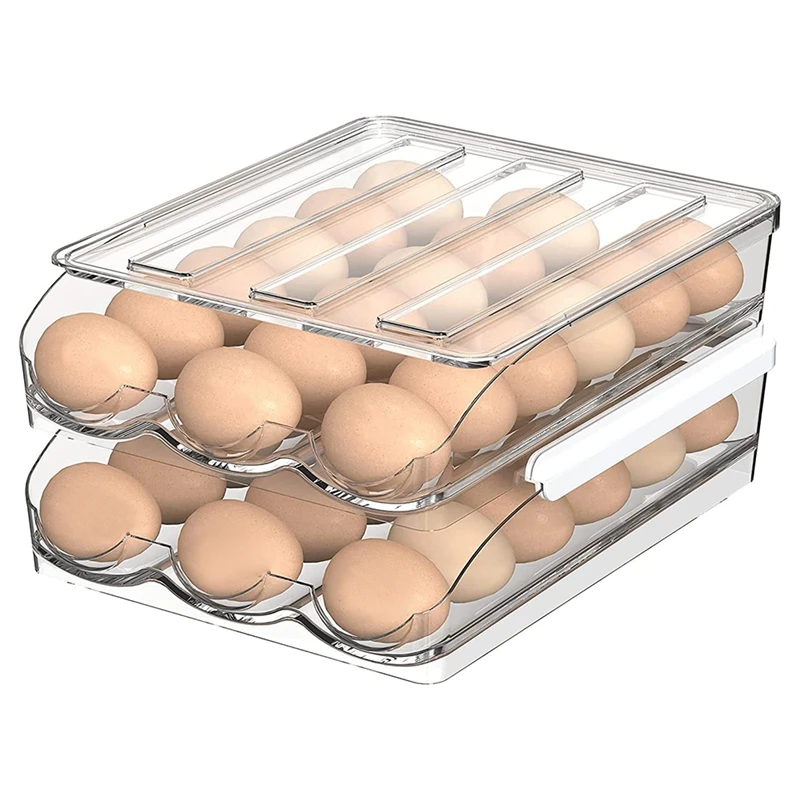 

JFBL Hot Large Capacity Refrigerator Egg Rack - 36 Egg Crisp Boxes For Refrigerator, Egg Storage Container Organizer