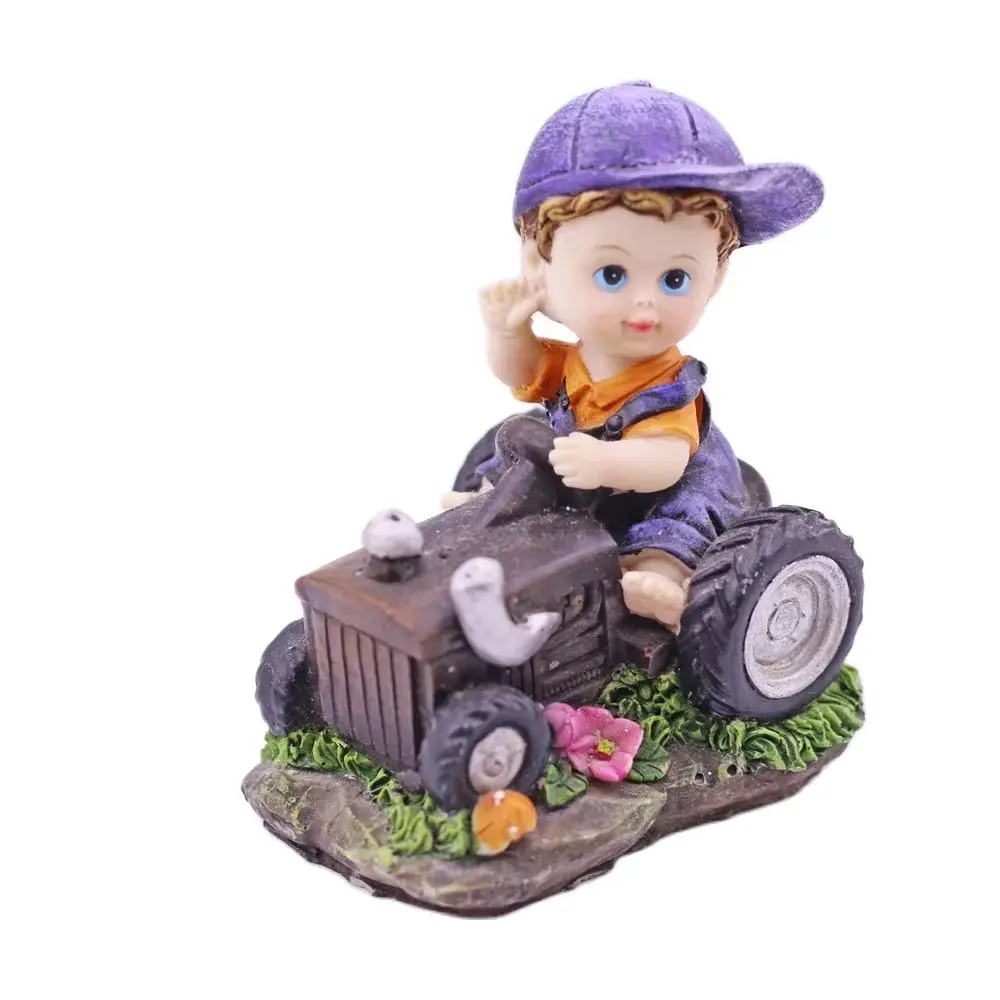 3D Farm Tractor Boy Silicone Mold Doll Cake Decor Chocolate Candy Sugarcraft Baking Mould DIY Resin Gypsum Candle Soap