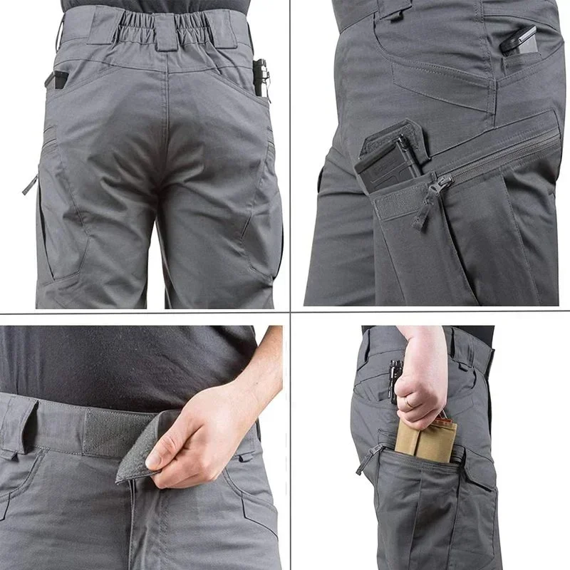 Pantalones cortos de Hunting para hombre, Shorts mejorados impermeables de secado rápido con múltiples bolsillos, para caza al aire libre y Pesca