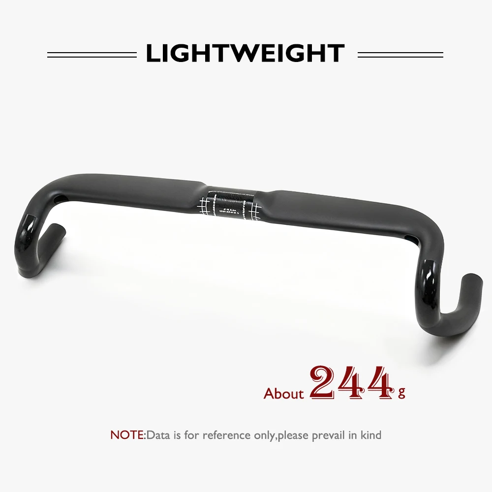 31.8mm gravel bike full carbon fiber handlebar, internal routing road drop handlebar, racing drop handlebar, 380/400/420/440mm