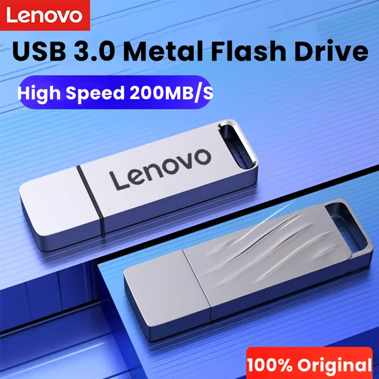 Lenovo Pen Drive 2TB High Speed Flash Memory Metal Pendrive 1TB Flash Drive 512GB USB 3.0 Memory Storage Device U Disk For PC TV