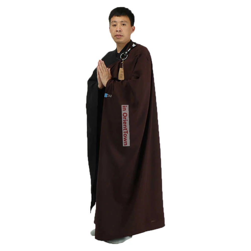 Asian Temples Monk's Robe + Outerwear Suit Buddhist Lay Man's Inner Wear + Kasaya Outer Vestment Nun Matching Gown + Cassock