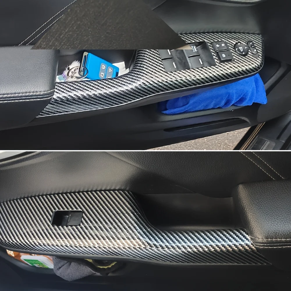 

For Honda Civic 9th 2012-2015 Interior Central Control Panel Door Handle 5D Carbon Fiber Stickers Decals Car styling Accessorie