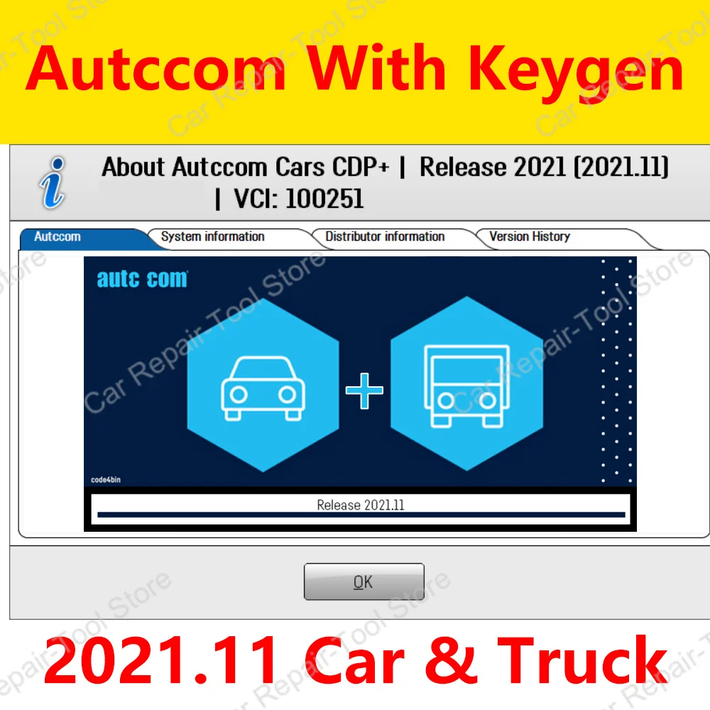 Newest Autccoms Release 2021.11 With Keygen For Car Truck Diagnostic Tools Not VM  Softwares For Obd2 Scanner VCI DS 150 Link