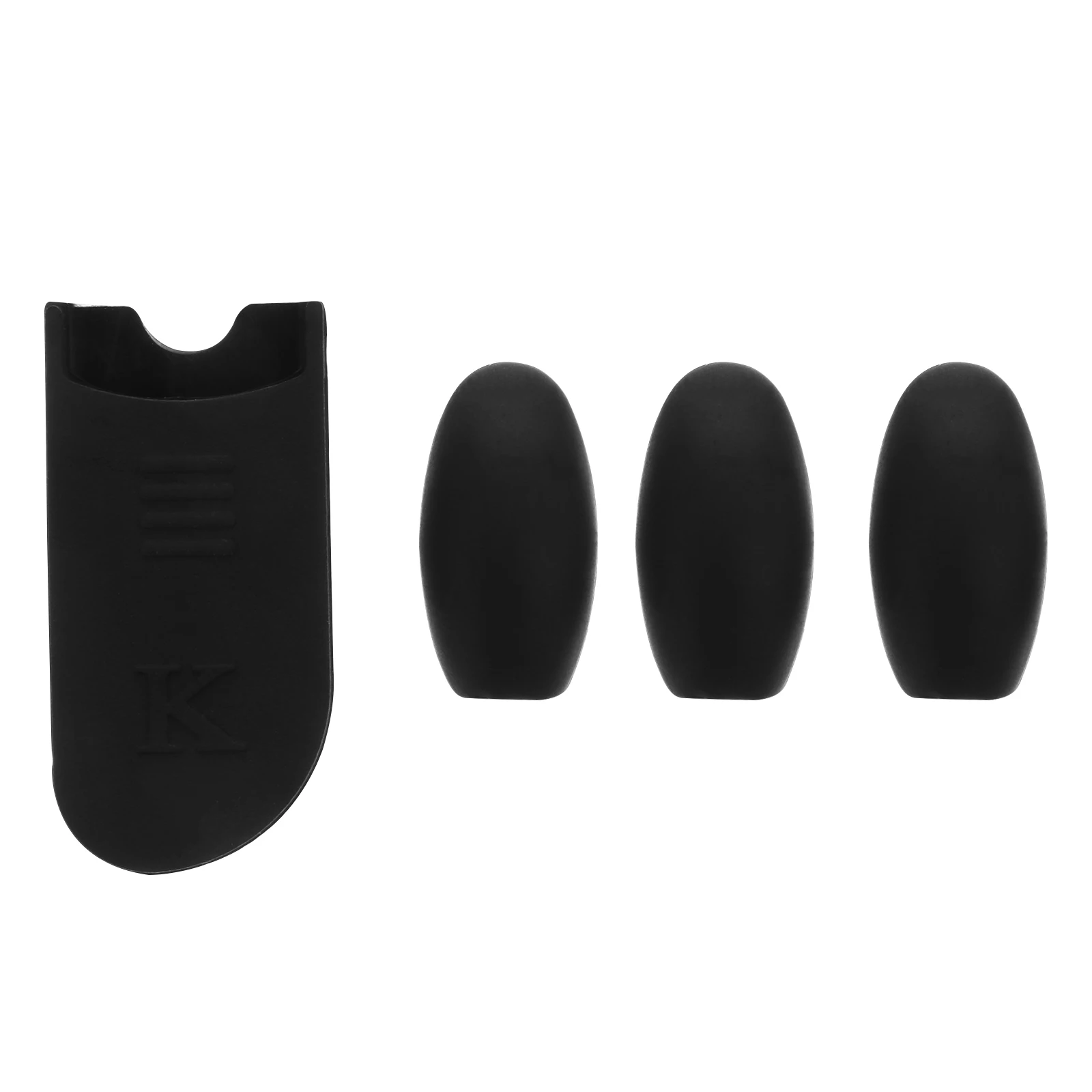 

4 Pcs Saxophone Finger Rest Palm Key Risers Thumb Cushion Protector Tenor Black Accessories