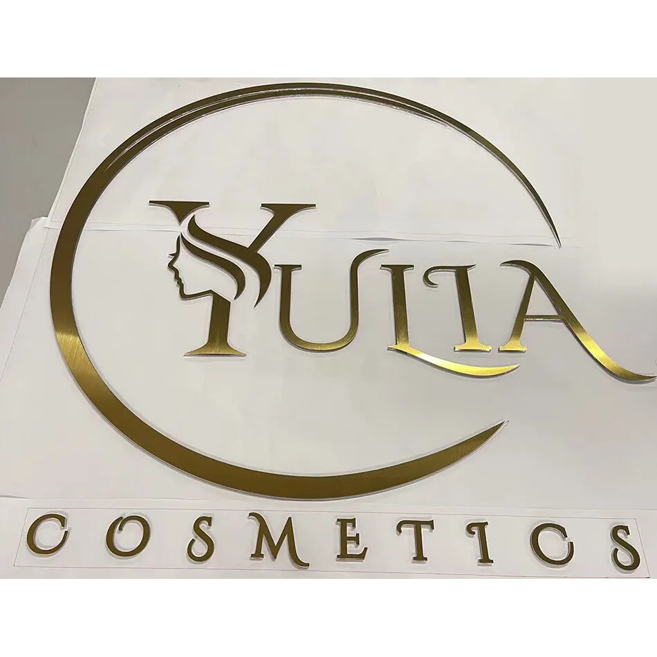 Custom Business Logo 3D Acrylic Beauty Salon Nail Hair Studio Sign Office Backdrop Decoration Company Name Advertisement Signage