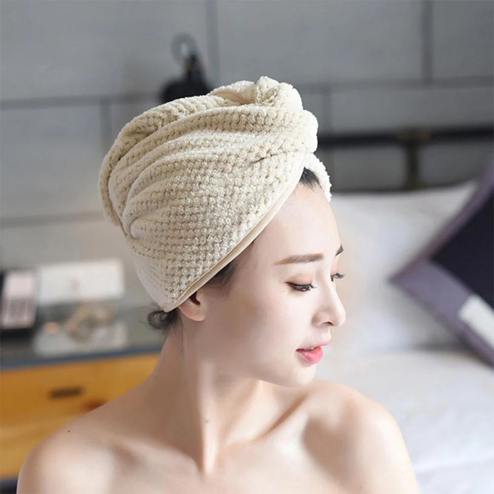 

3PCS Caps Drying Cap Towel Absorbent Dry Hair Cap Fast Dry Hair Long Short Curly Travel Quick Drying Towel Home Use