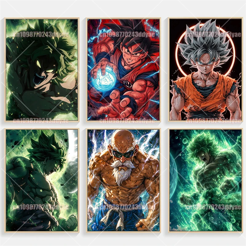 

Cool Dragon Ball Goku Poster Vividly Restoring The Passionate Battles in The Anime An Excellent Choice for Collection and Decor