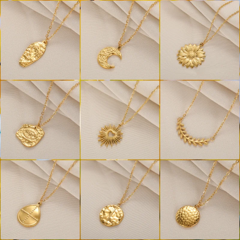 EquiMan-Colliers pendentif coeur en acier inoxydable pour femme, document dor, tour de cou papillon, bijoux vintage, dcor de la prsidence