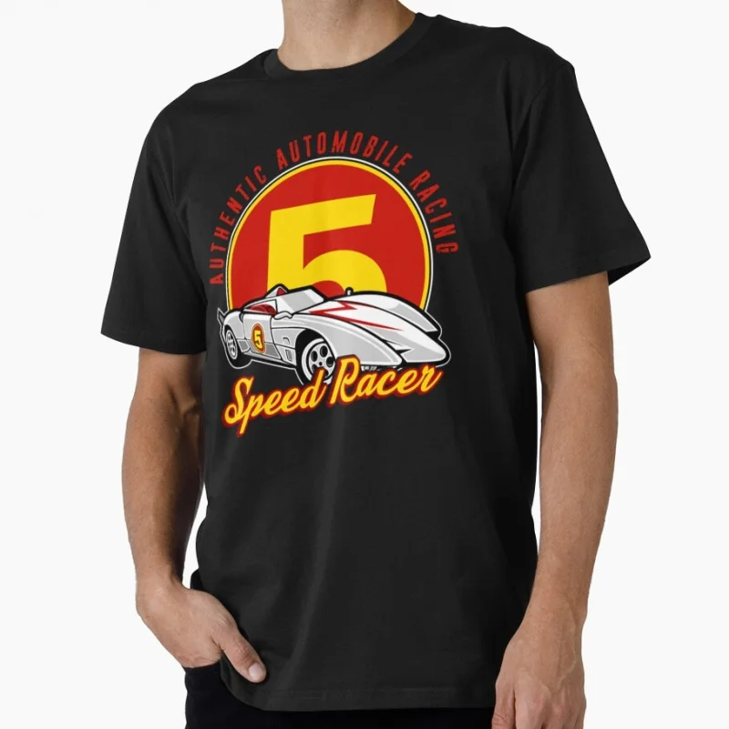 

1208 Mach Go Go Go graphic tee Manga Speed Racer Anime T shirt for men Cartton Large size Tops 100% cotton printed Y2K Clothes