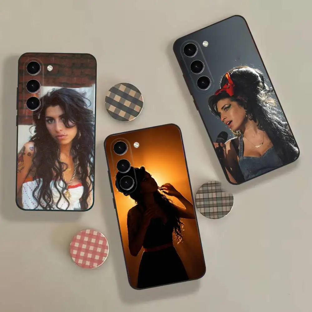 Music Singer A-Amy Winehouse Fashion Black coque Phone Case For Samsung Galaxy A12,22,32,52,53,71,73, Note9,10,20 Ultra