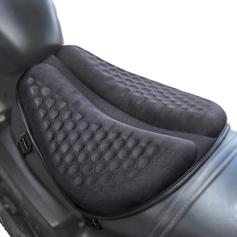 دراجة نارية وسادة مقعد ثلاثية الأبعاد العسل المضادة للانزلاق دراجة نارية جل وسادة مقعد موتو تخفيف الضغط ركوب وسادة للمقعد موتو الملحقات