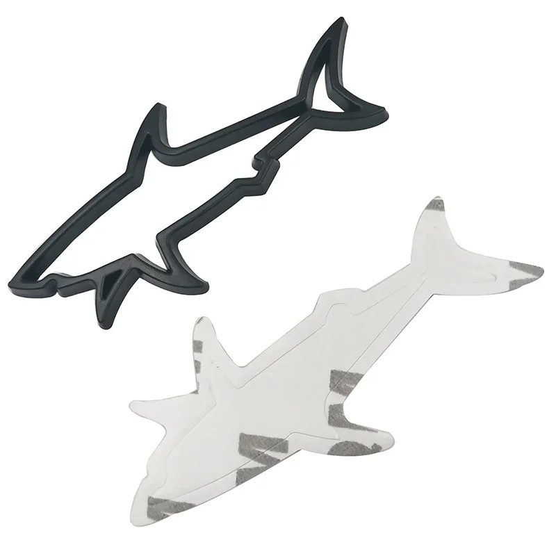 3D Metal Car Styling Sticker Hollow Fish Shark Emblem Badge Decals Automobiles Motorcycle Computer Fuel Cap Accessories